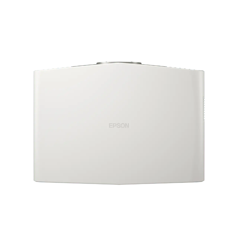 Epson Eh-Ls6000 4K Hdr Laser Home Theater Projector Epson white projector with curved front and subtle logo