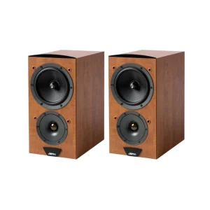 Jamo c603 mkii bookshelf speaker -finish bookshelf speakers with two black drivers per cabinet.